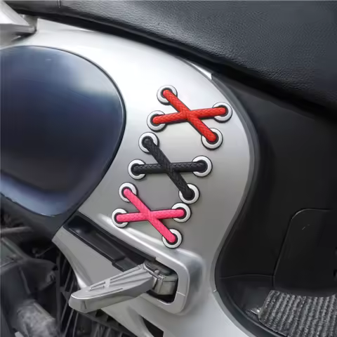 Car Motorcycle Decals Decorative Sticker Vinyl Sticker Funny Cross Shoelaces Adhesive Funny Shoelace Stickers Trucks Helmets