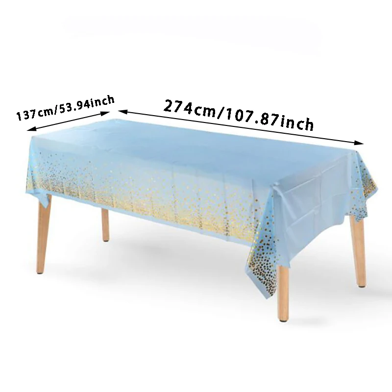 1pc Small Hot Stamped Dots Tablecloth Household Wedding Birthday Party Decoration Supplies Restaurant Wedding Event Layout