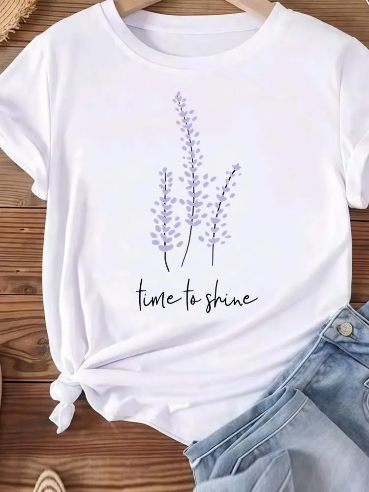 

Clothing Fashion Clothes Ladies Popular Casual Women Graphic T Plant Trend Cute 90s Short Sleeve Tees Print O-neck T-shirts