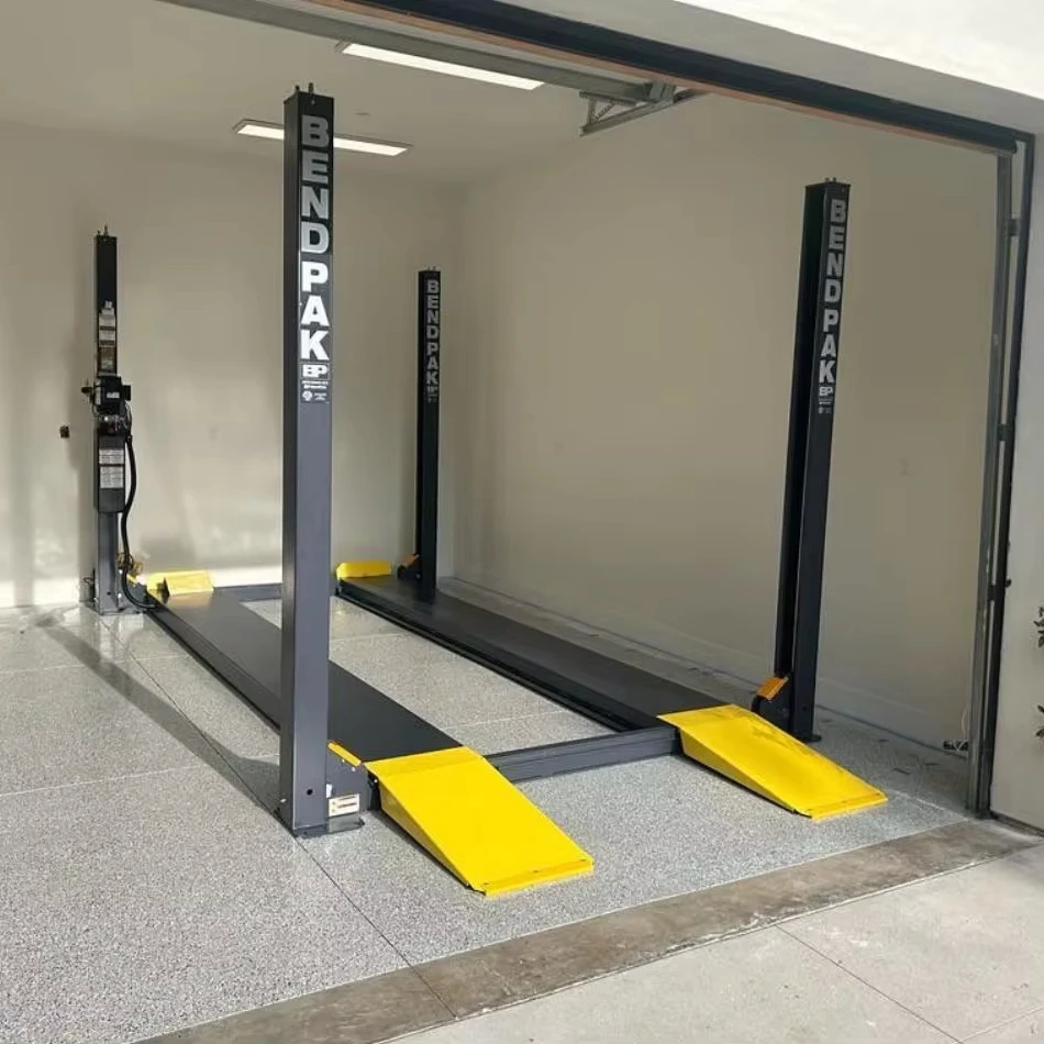 New Mobile 4 Post Hydraulic Car Lift Four Cylinder Garage Mechanic Auto Lift Platform for Car Repair and Maintenance