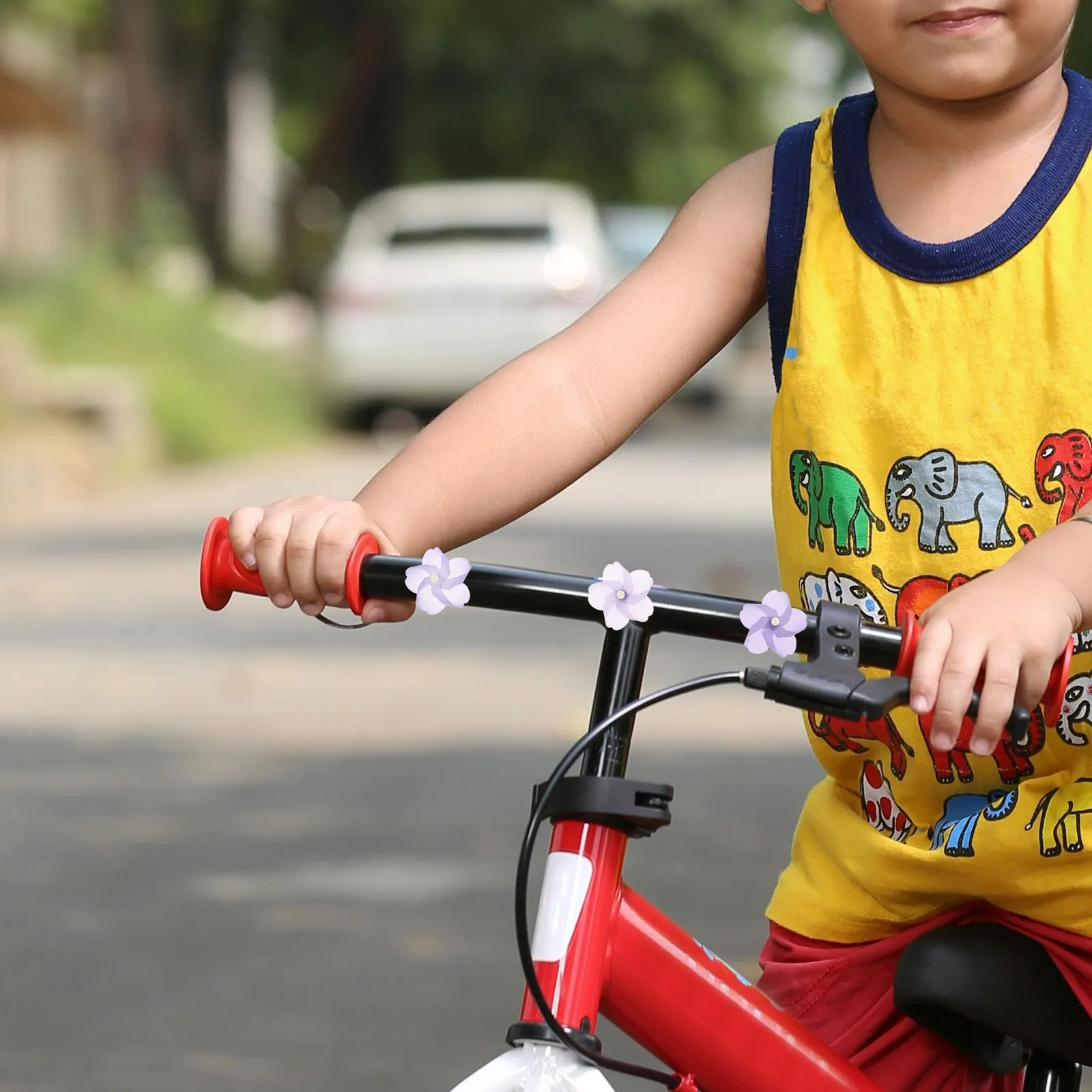 

Набор из 3 вращающихся пластиковых декоративных ветрячков-сакур на магнитах для руля велосипеда, аксессуары для шоссейных велосипедов