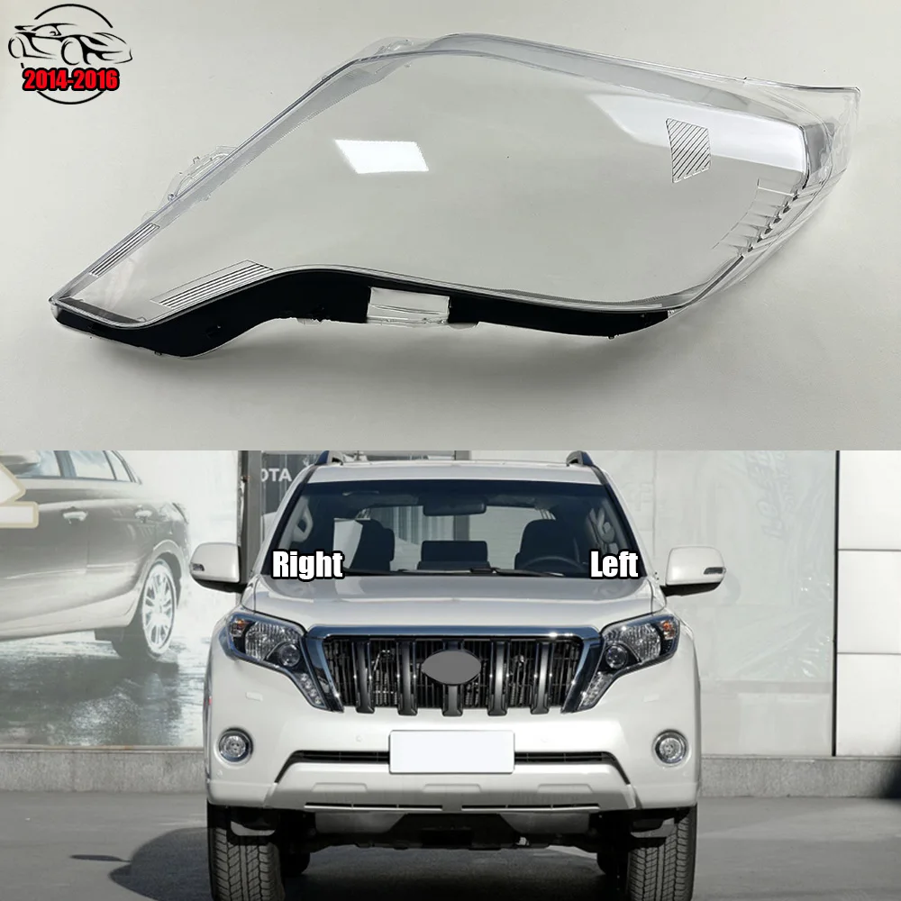 

For Toyota Prado 2014 2015 2016 Headlight Cover Transparent Lampshade Lamp Shade Plexiglass Replace Original Lens