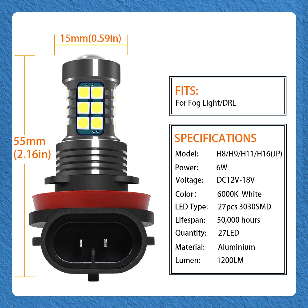 جديد 2 قطعة LED مصباح سيارة الجبهة الضباب ديكور الإضاءة اكسسوارات لهوندا أكورد 2006 2007 2008 2009 2010 2011 2012 2013 2014 2015