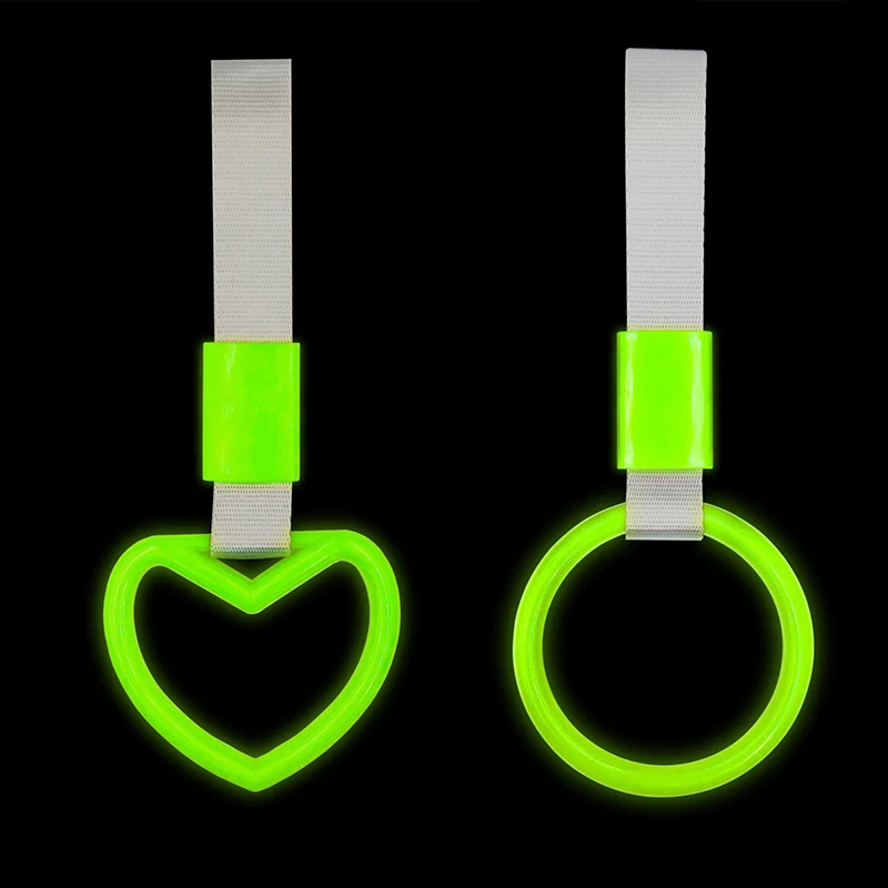 1 PC Colorful Car Tow Strap Tsurikawa Ring Heart JDM Train Bus Handle Hand Strap Styling Drift Charm Strap Auto Accessories