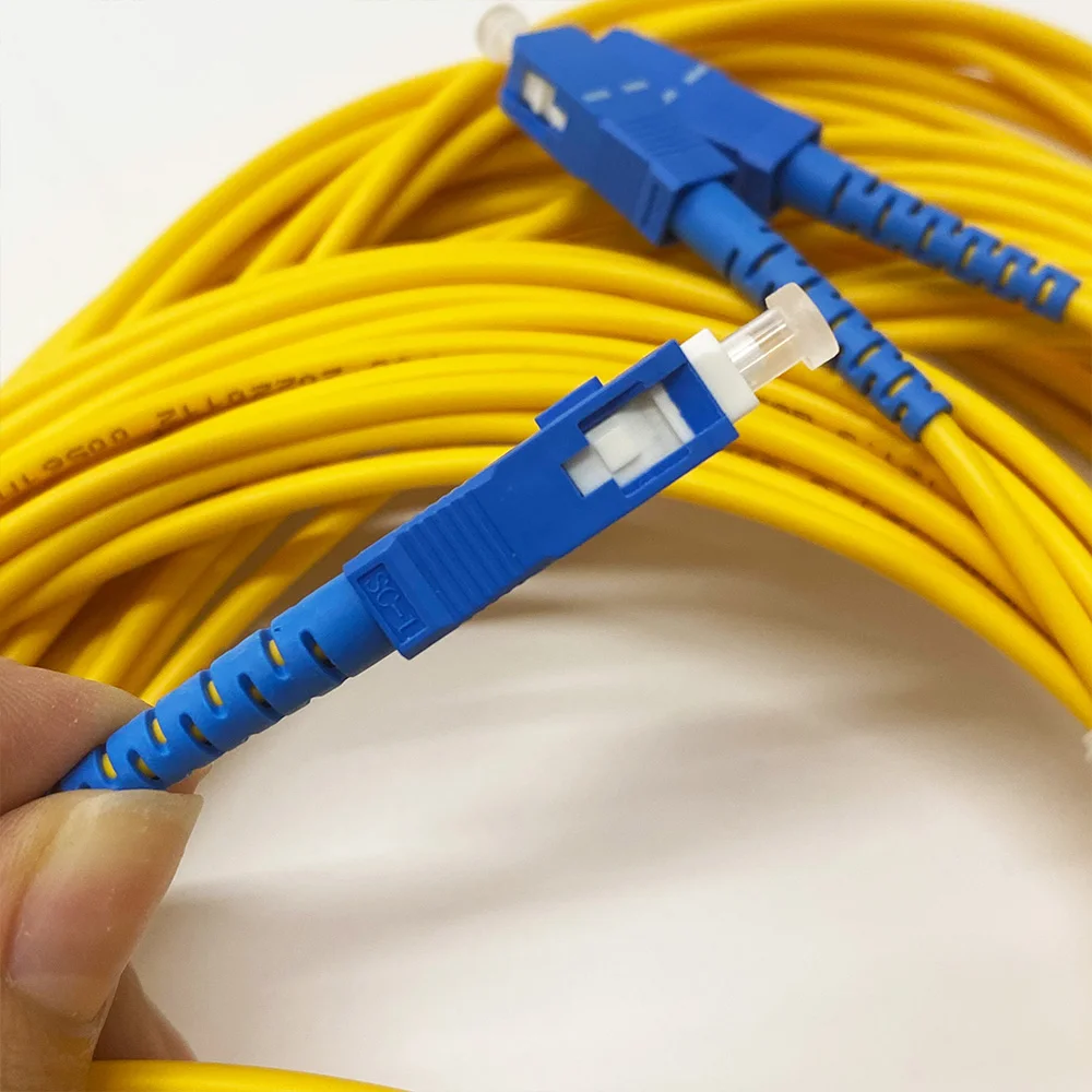 5/10 PCS SC to SC UPC 5M Fiber Optic Jumper Single Mode Simplex SMF 9/125 μ m Single Mode Bending Insensitive 3.0mm Fiber Core