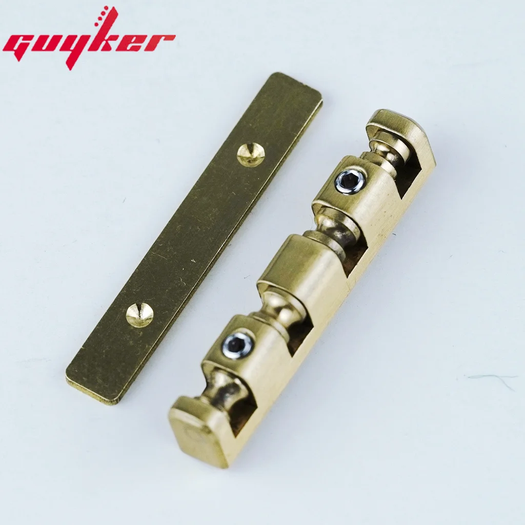 Height Adjustable 38mm Brass Roller Guitar Nut Replacement for 4 String Bass