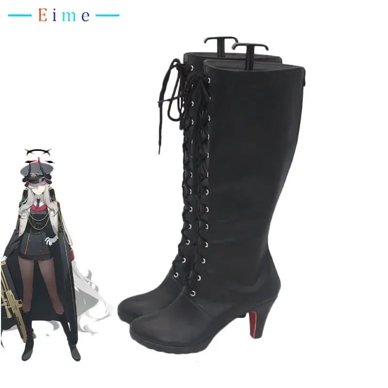 أحذية هانوما ماكوتو التأثيرية لعبة الأرشيف الأزرق التأثيرية الدعامة للهالوين كرنفال أحذية PU مصنوعة حسب الطلب