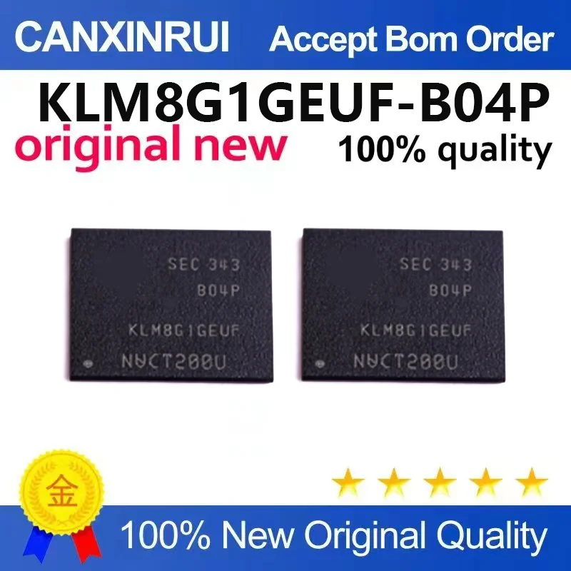 (5pcs-100pcs)Brand new original KLM8G1GEUF-B04P 8GB EMMC5.1 153FBGA font library hard drive memory