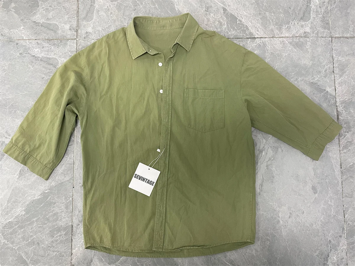 Sevintage Green Shirts Half Sleeve for Men