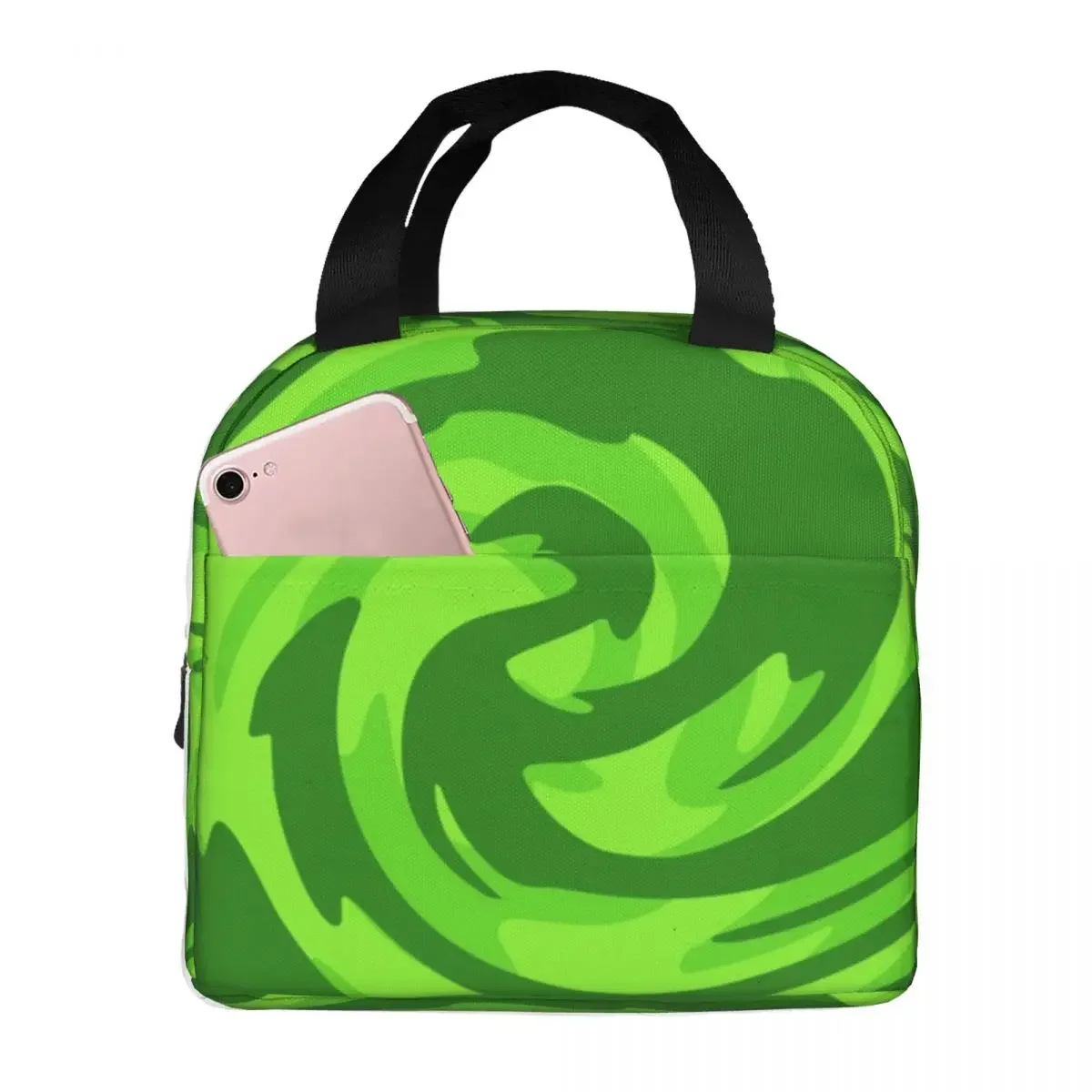 

Portal Gun - Green Portal Lunch Bags Insulated Bento Box Portable Lunch Tote Resuable Picnic Bags Cooler Thermal Bag for Woman