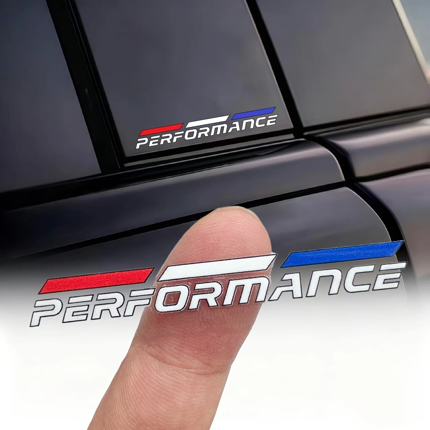 Red White Blue Stripe Performance Vinyl Car Decal Sticker Waterproof Self Adhesive Badge For Car Side Window Bumper Motorcycle