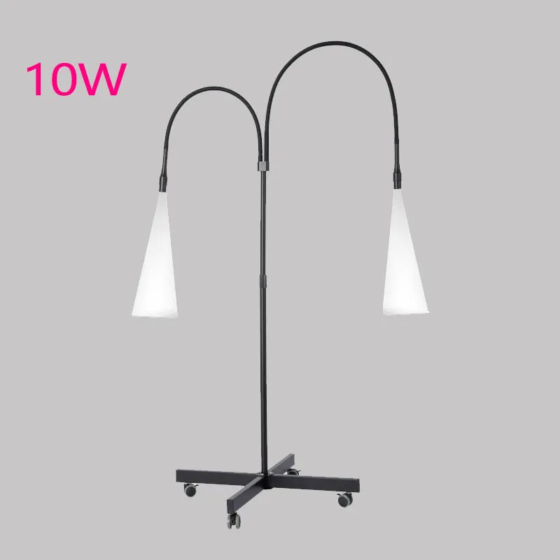 더블 화이트 LED 속눈썹 라이트 램프 5W 10W 더블 화이트 LED 라이트 플로어 램프, 395nm 플로어 LED 램프 속눈썹 연장 도구용