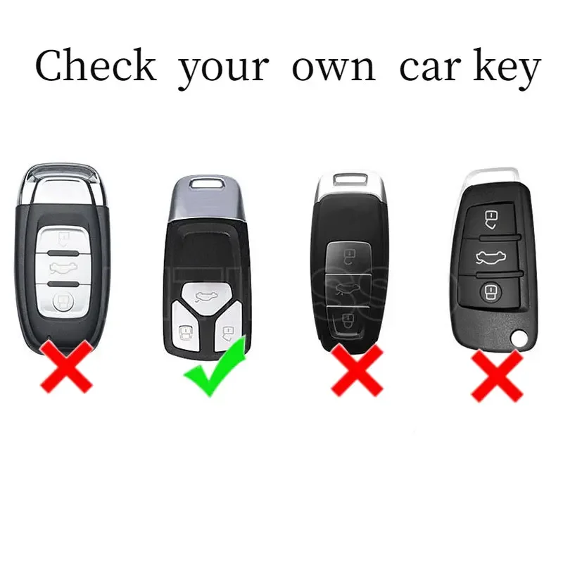 Transparent Soft TPU Car  Key Case Cover Shell For Audi A4 B9 A5 A6 8S 8W Q5 Q7 4M S4 S5 S7 TT TTS TFSI RS Protector Fob Keyless