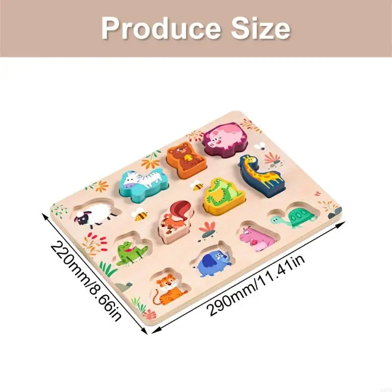 Vegetales madera Animales Rompecabezas fruta vehículos para niños 3 a 6 años Peg Peglle Game