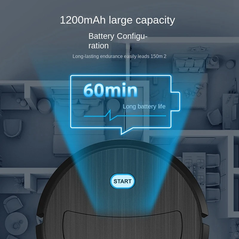Odkurzacz robotyczny Elektryczny robot zamiatający 3 w 1 Ultra cienki, cichy odkurzacz robotyczny
