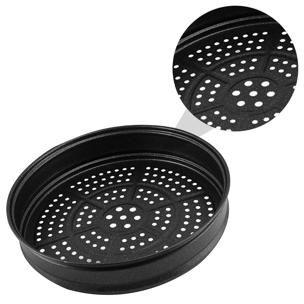 

Steamer Wok Stand for Cooking Stainless Steel Nonstick Tray Black Standing Steaming