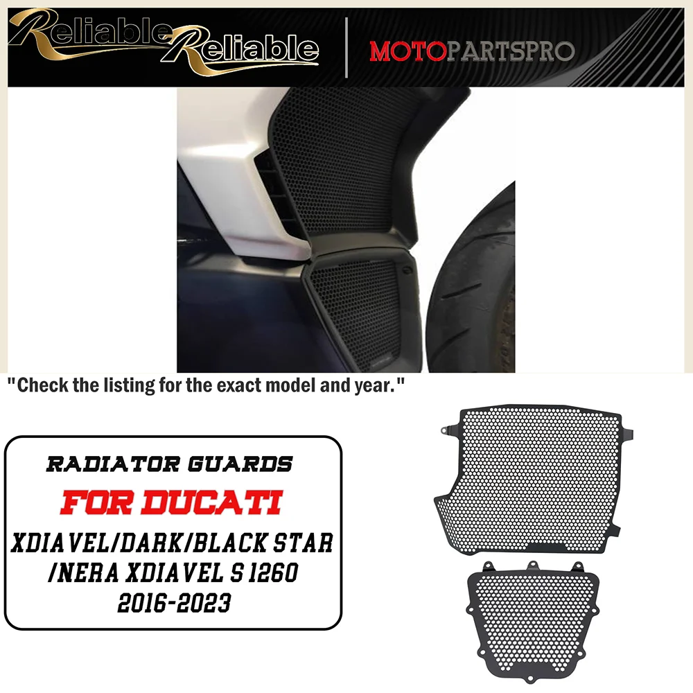 

Motorcycle CNC Radiator Grille Guard Cover For Ducati XDiavel/Dark/Black Star/Nera XDiavel S 1260 2016-2023 Oil Cooler Protector