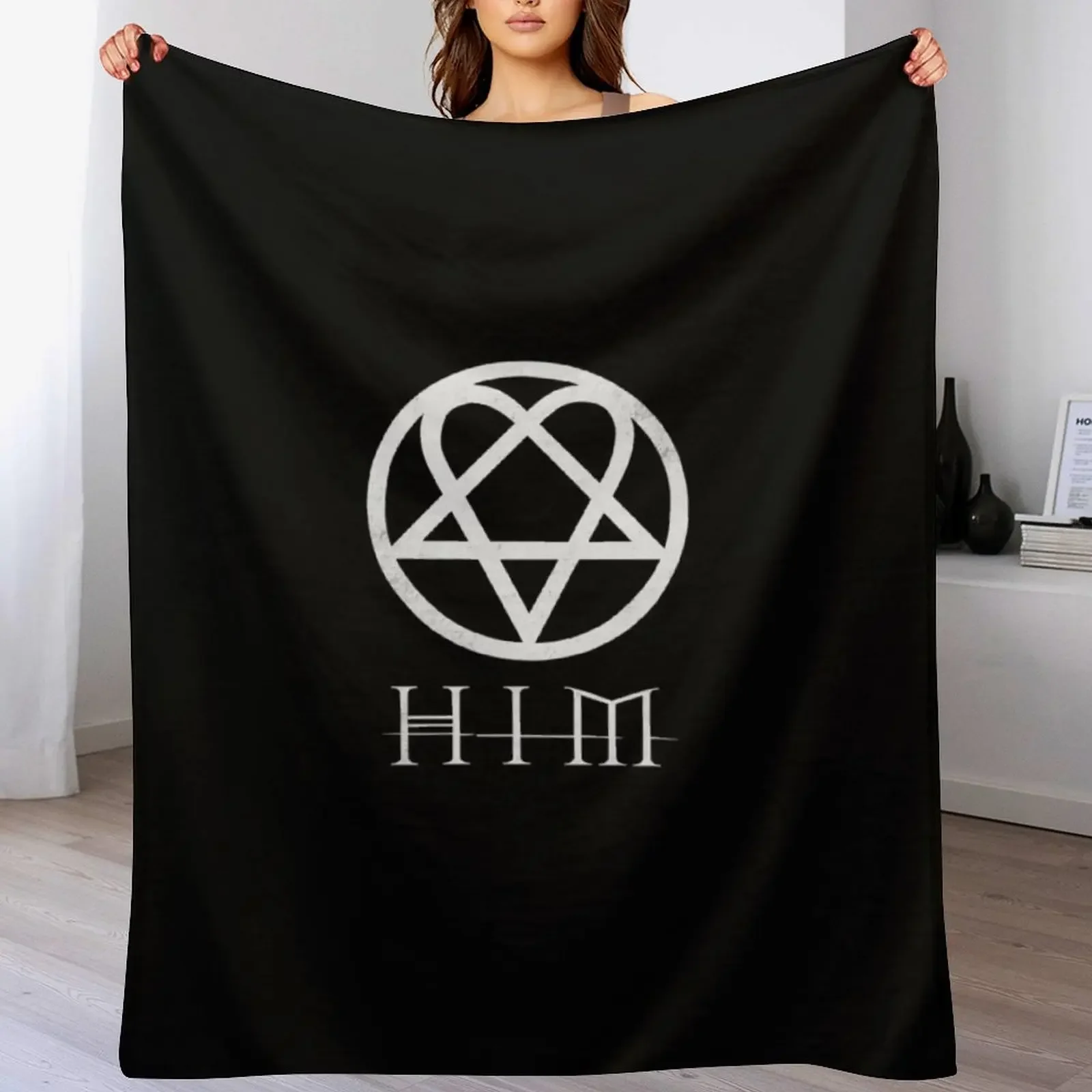 

HIM Heartagram Throw Blanket Travel Fashion Sofas blankets and throws Sofa Blankets