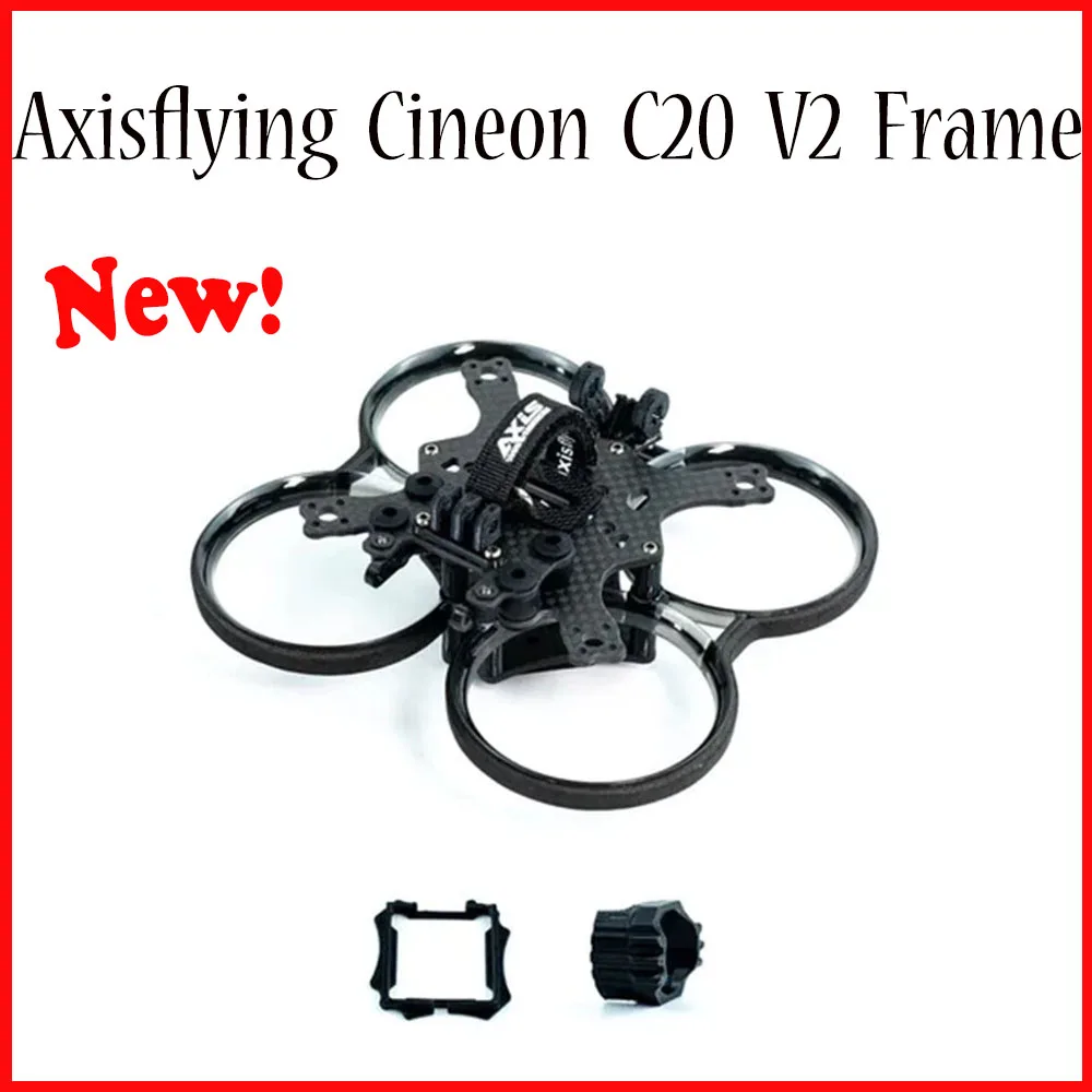 

Axisflying Cineon C20 V2 Frame Kit for FPV Drone Accessorie 2 Inch Indoor Cinewhoop for T700 Carbon Fiber Better Wind Resistance