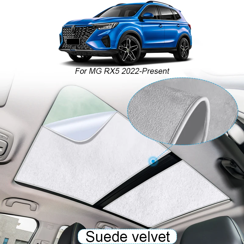 Parasol de techo solar de adsorción electrostática de tela de ante para coche, accesorio Interior de aislamiento térmico para MG RX5 2022-presente