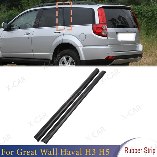 Tira de goma para ventana lateral trasera, columna de vidrio para puerta trasera, tira decorativa de sellado para Great Wall Haval H3 H5