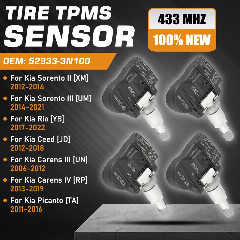 

Датчик давления в шинах автомобиля TPMS для Kia Sorento 2012-2021 Kia Rio 2017-2022 Kia Ceed 2012-2018 Kia Carens 2006-2019 Kia Picanto TA