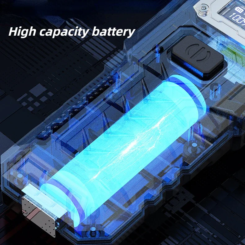 Torcia portatile a LED Ultra luminosa a luce forte che carica la luce da lavoro multifunzionale portatile Mini banca di alimentazione per illuminazione esterna