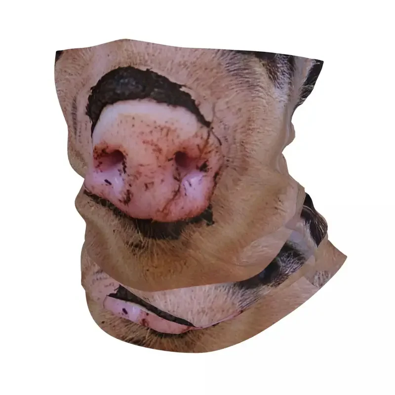 Unisex Funny Pig Focinho Headband, Neck Warmer, Tube Scarf, Animal Nariz Face Bandana, Custom, Caminhadas, Camping, Inverno, Homens, Mulheres