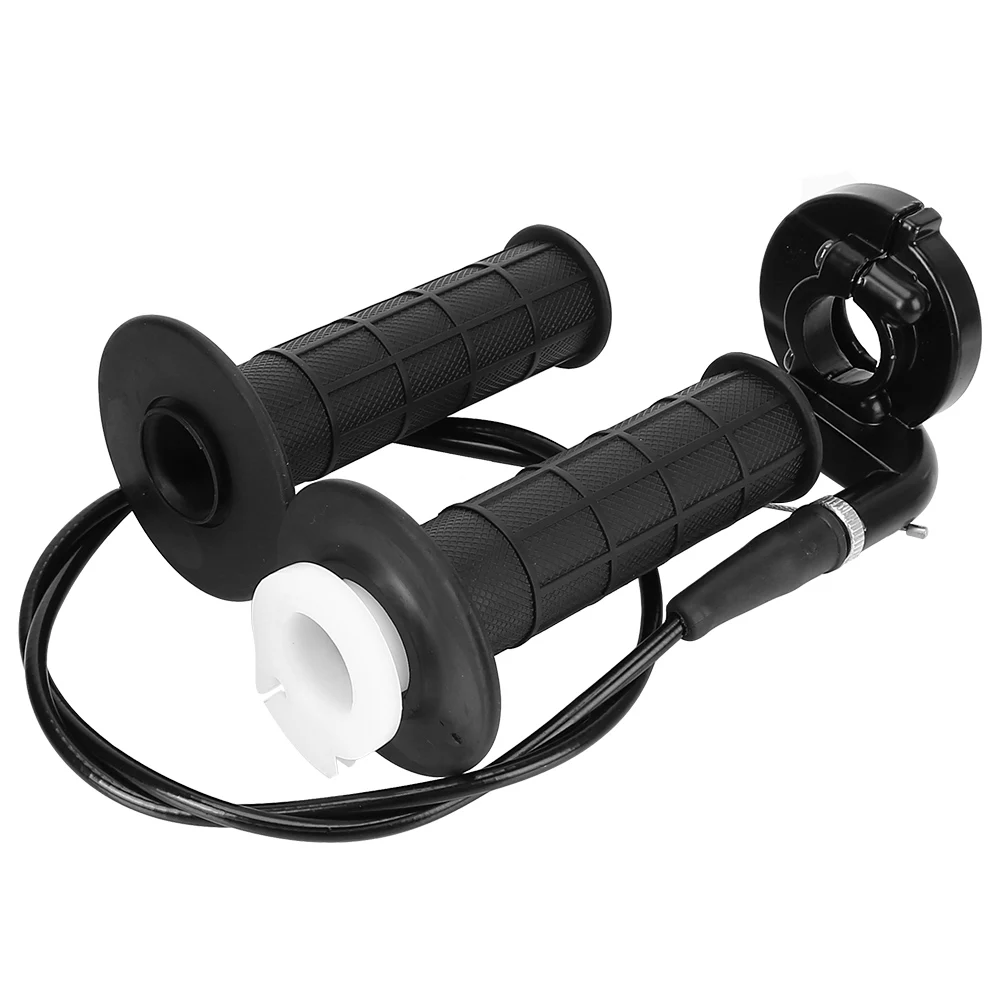 Throttle Accelerator Handle Bar Motorbike Accessories 1Pair Handle Grips and Cable Set Universal 7/8