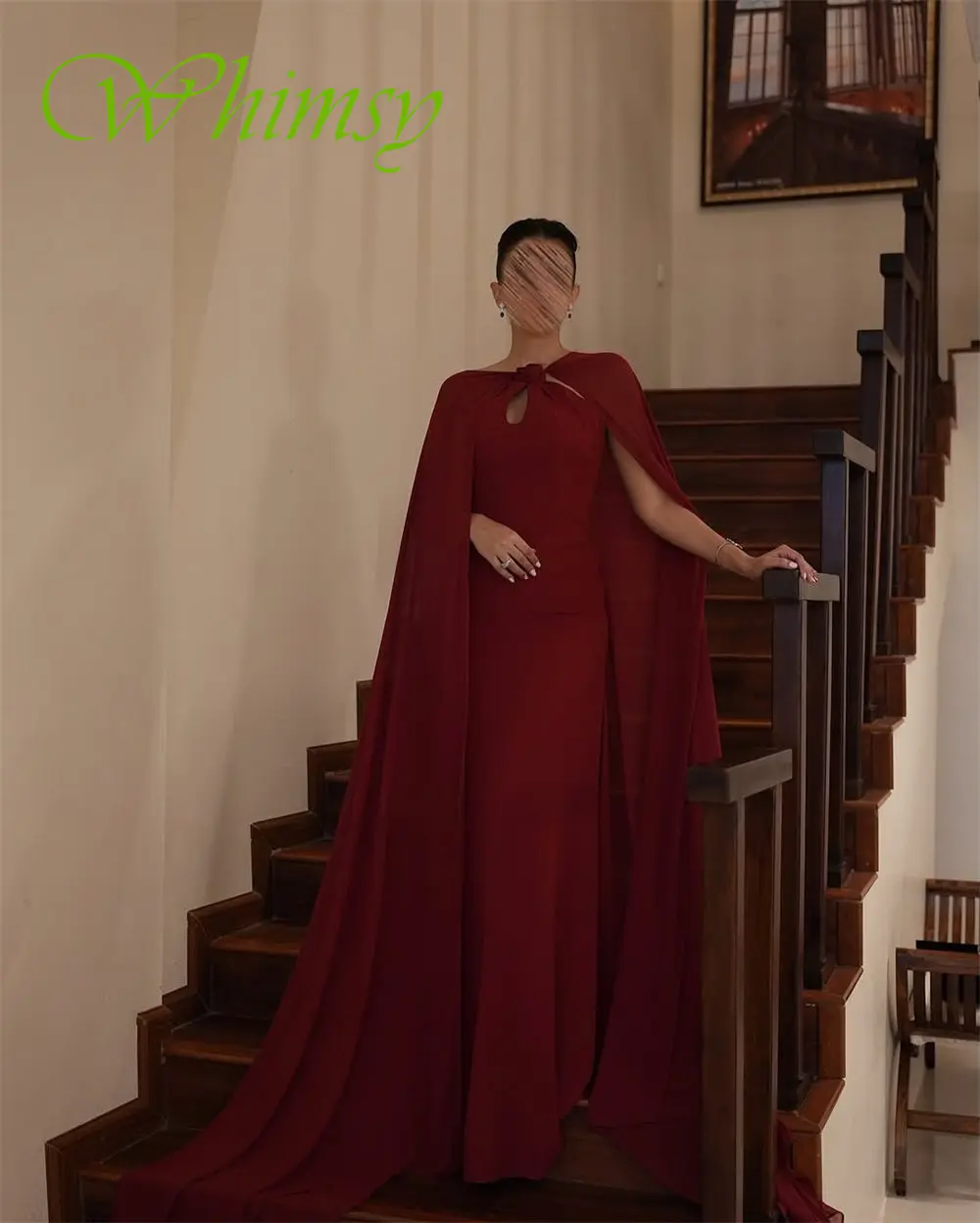 Abito da sera formale personalizzato con scollo a O in jersey Abiti da ballo delicati a maniche lunghe Abiti da cerimonia per occasioni speciali