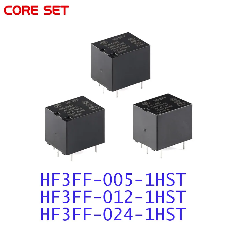 5Pcs Original Mini Relay 4Pin 10A 16A HF3FF-005-1HST HF3FF-012-1HST HF3FF-024-1HST DC Relays