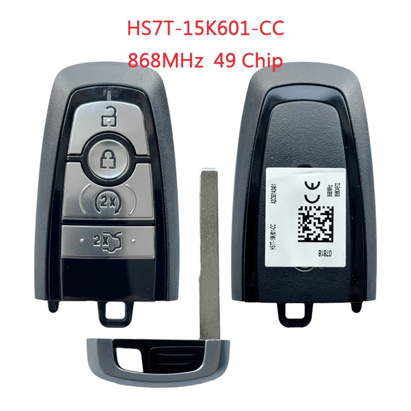 TXK018177 Original PN HS7T-15K601-CC For Ford 15K601 Smart Remote Key 4 Button 868MHz 49 Chip HITAG PRO A2C93142401