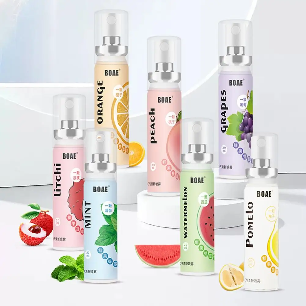 1 قطعة 20 مللي رذاذ الفم الطازج الذي يدوم طويلاً المحمولة فعالة إزالة رائحة الفم الكريهة نكهة الفاكهة عن طريق الفم الطازجة رذاذ العناية بالفم #3