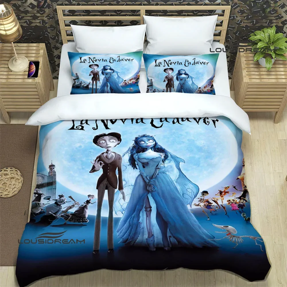 Imagem -02 - Corpse Bride Cartoon Bedding Sets Exquisite Bed Supplies Capa de Edredão Luxo Consolador Presente de Aniversário