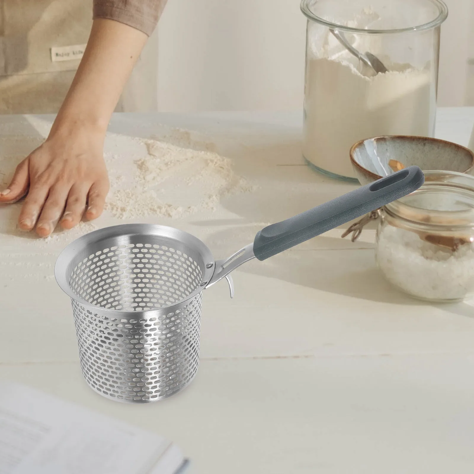 

Stainless Steel Hot Pot Colander Strainer Spider Fine Mesh Cooking Basket Filter Kitchen Utensils 304 Material Heat Resistant
