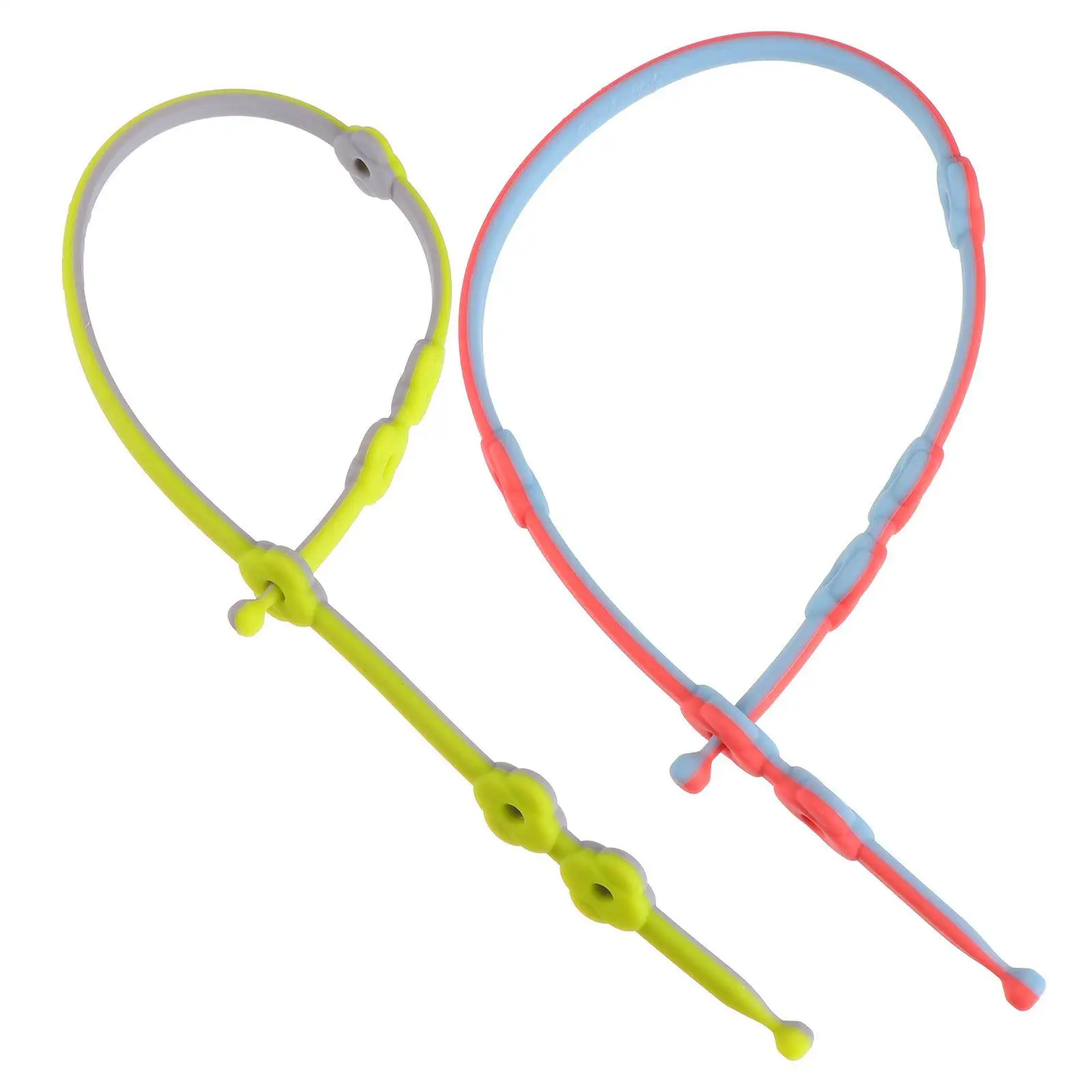 2Pcs Soother Leash Silicone Pacifier Cord Set Pacifier Hanging Leash for Parent Bags Baby Gear Color Sensitivity Training Light