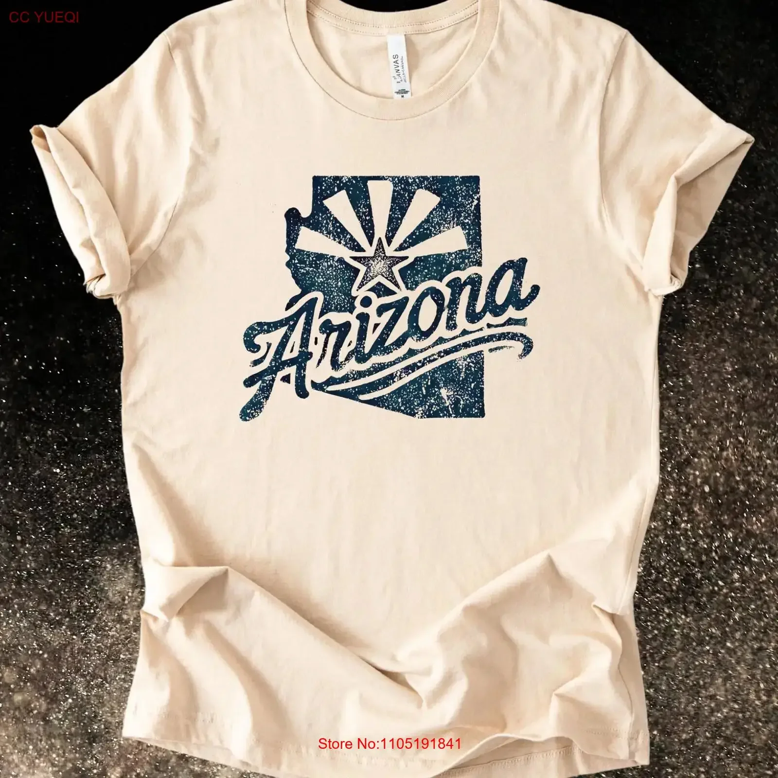 Vintage Arizona T Shirt Retro Desert Travel Souvenir vintage Washed Versatile streetwear Comfortable Unisex Stretched graphic