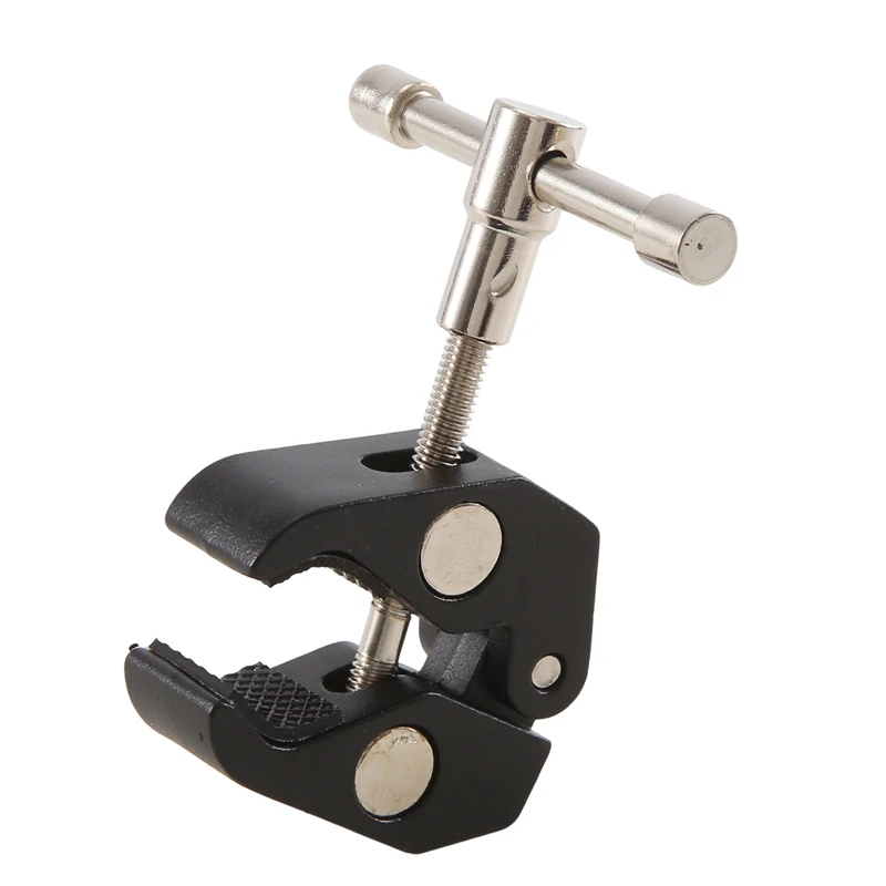 2 Pack For Magic Arm Clamp Crab Pliers Rod Clip With 1/4 3/8 Thread For DJI Ronin Camera Monitor Studio LED Light, Durable