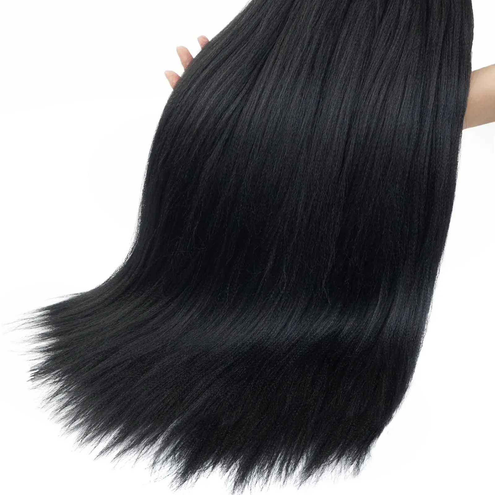 26 Zoll vorgedehntes synthetisches Flechthaar mit vorgelagerten Enden, weiche Naturfaser, kein Verheddern, einfache Installation, Geschenk für schwarze Frauen – Detail 5