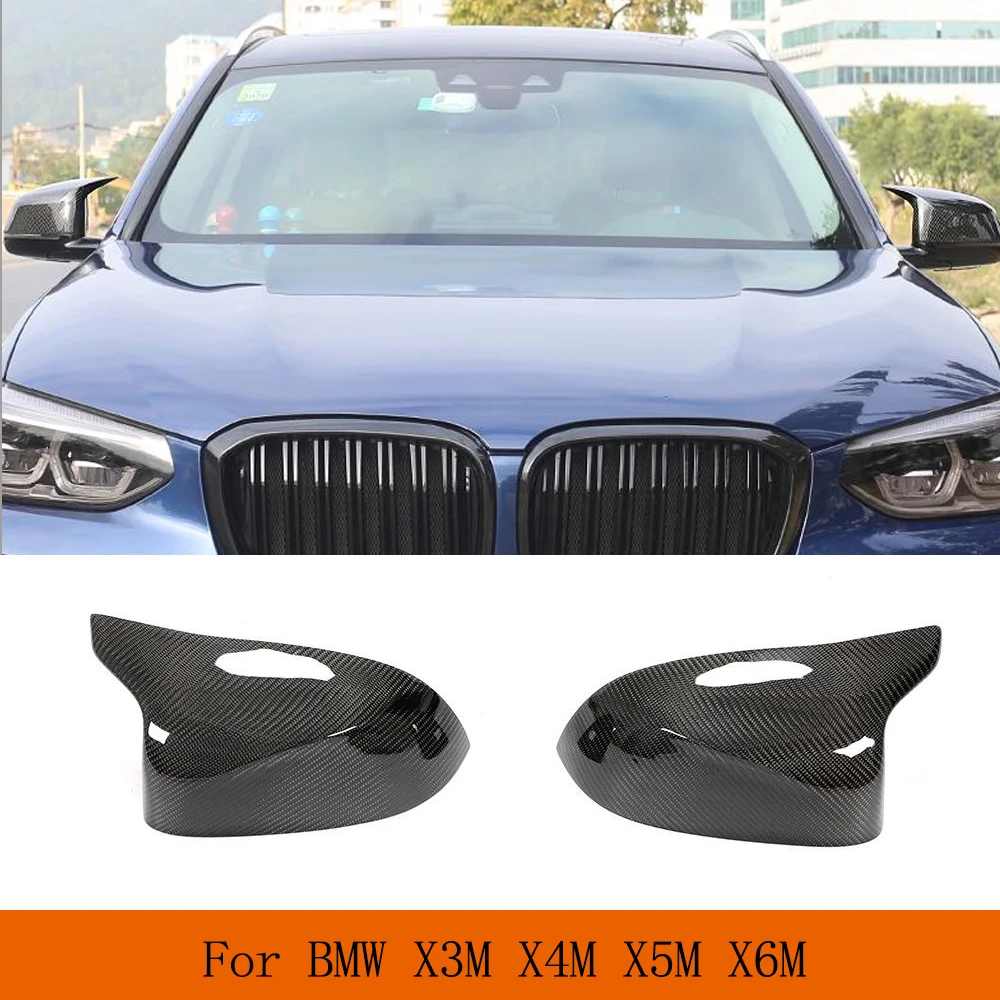 

Carbon Fiber Mirror Cover Caps for BMW X3M F97 X4M F98 X5M F95 X6M F96 2019-2021 Side Mirror Cap Cover Replacement Style RHD/LHD