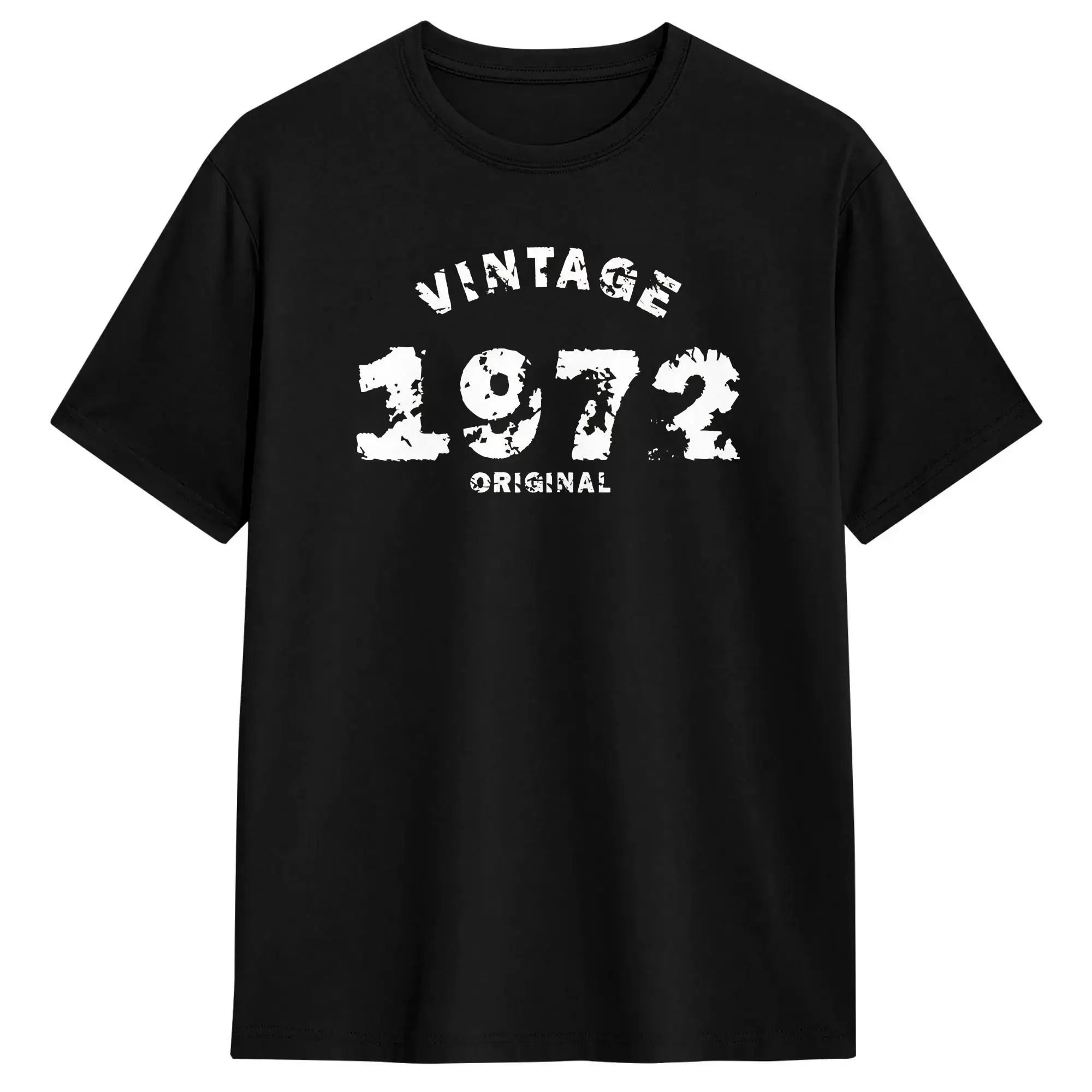 Funny Vintage 1972 Original Parts Included T-Shirt for Men O Neck Pure Cotton T Shirts  Short Sleeve Tee Shirt Printed Tops