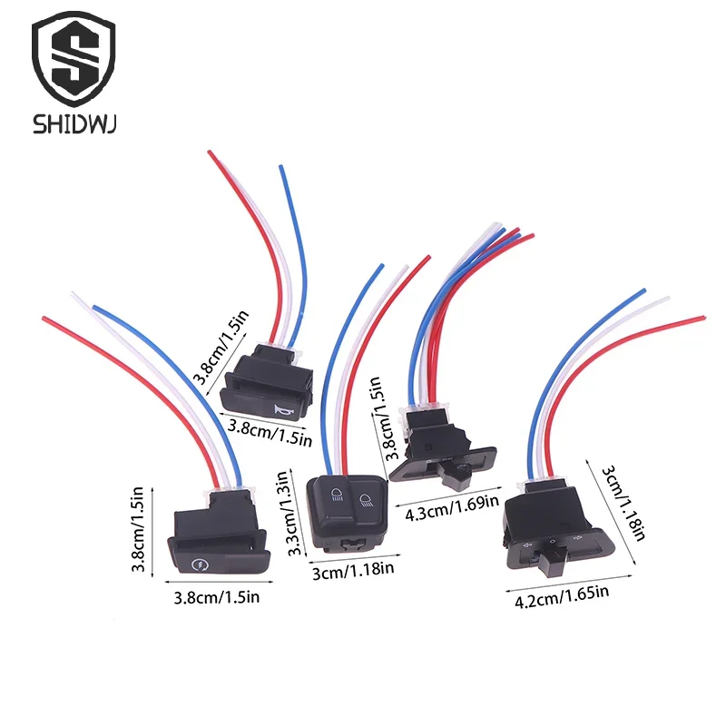 

Motorcycle Horn Light Turn Signal High Low Beam Button Start Switch With Cable For Electric Vehicles Scooter ATV Moped Wholesale