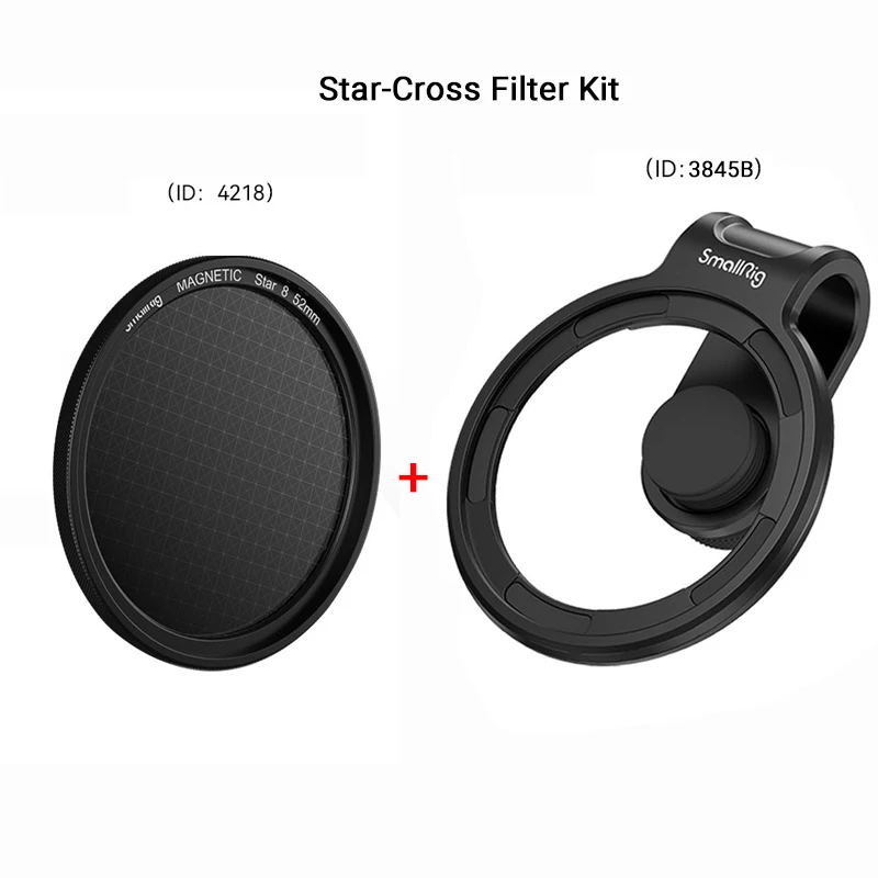 Smallrig Magease Magnetische Vnd Filter Kit/Cpl Filter Kit/1/4 Effect Black Mistfilter Kit/Ster-Cross Filter Kit 52Mm Voor Iphone