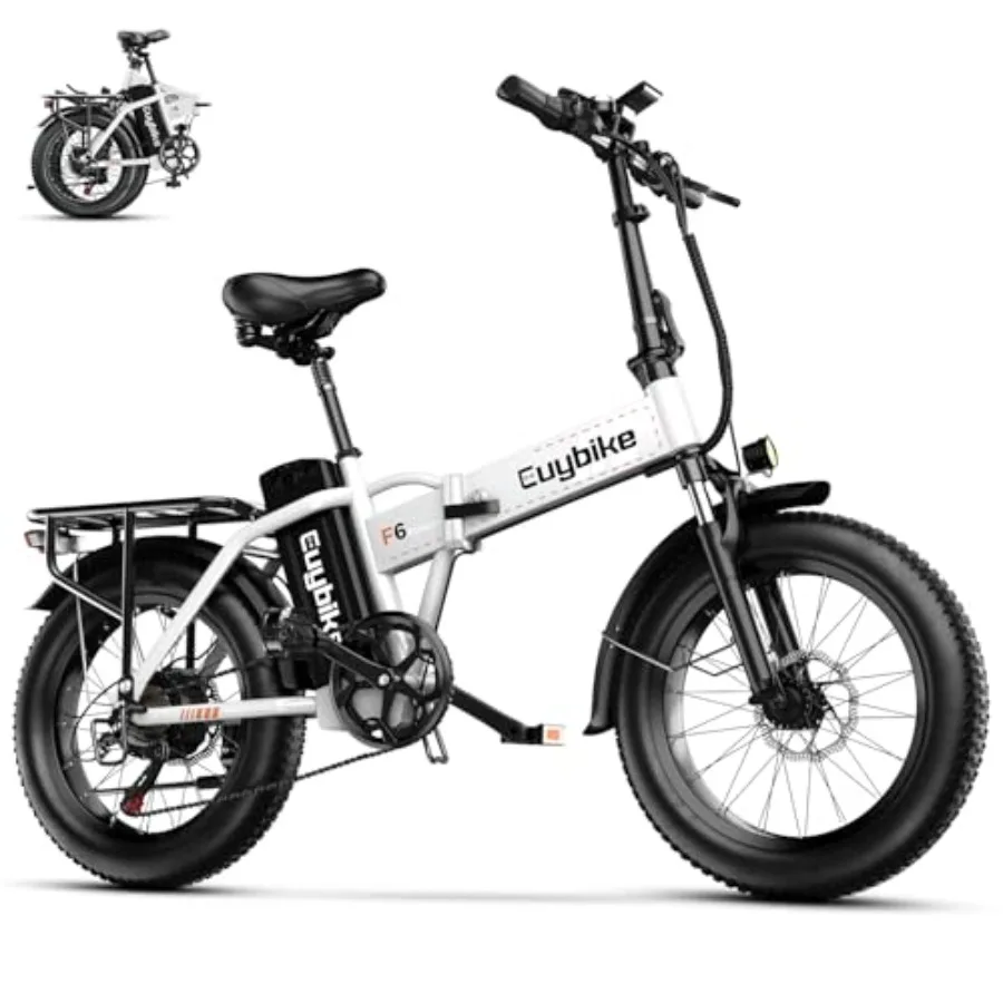

Foldable Electric Bike for Commute, Aluminum Alloy Frame, Black, 30+MPH Speed 80-Mile Range with Removable 48V 20Ah Battery