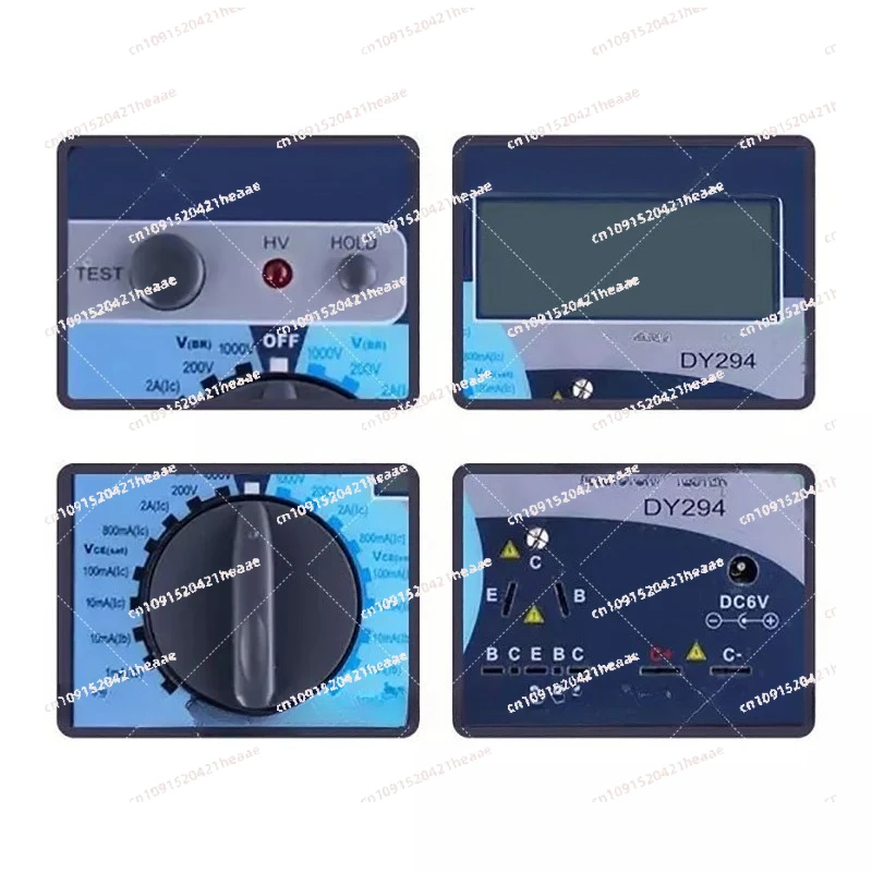 Suitable for testing multifunctional triode electronic components using a digital 2-transistor DC parameter tester