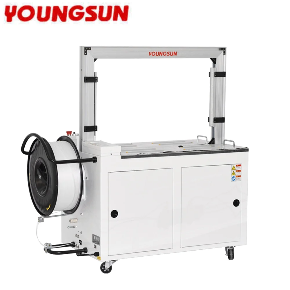 young sun MH101 Autoumatic Electric Industrial Hand Banding Wrapping Packer Strapping Machine PP Belt for Carton Box Pallet