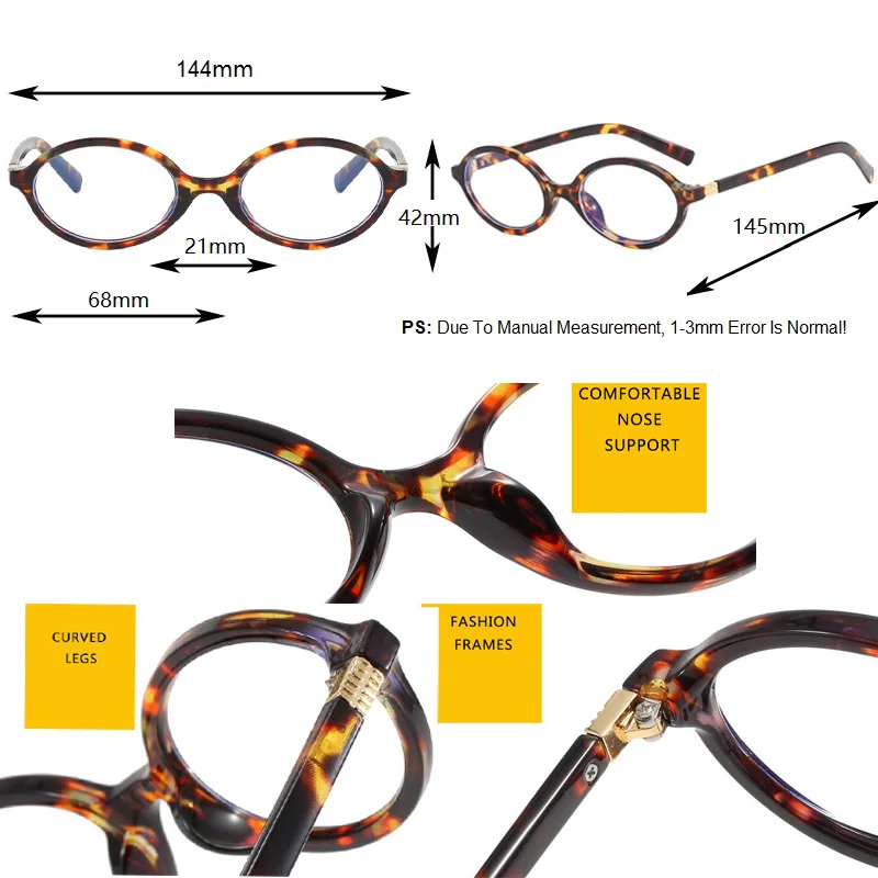 Oval Small Frame Luxury Brand Woman Sunglasses Women Retro Female Glasses Anti-blue Light Eyeglasses Trend Ladies Glasses men image 5
