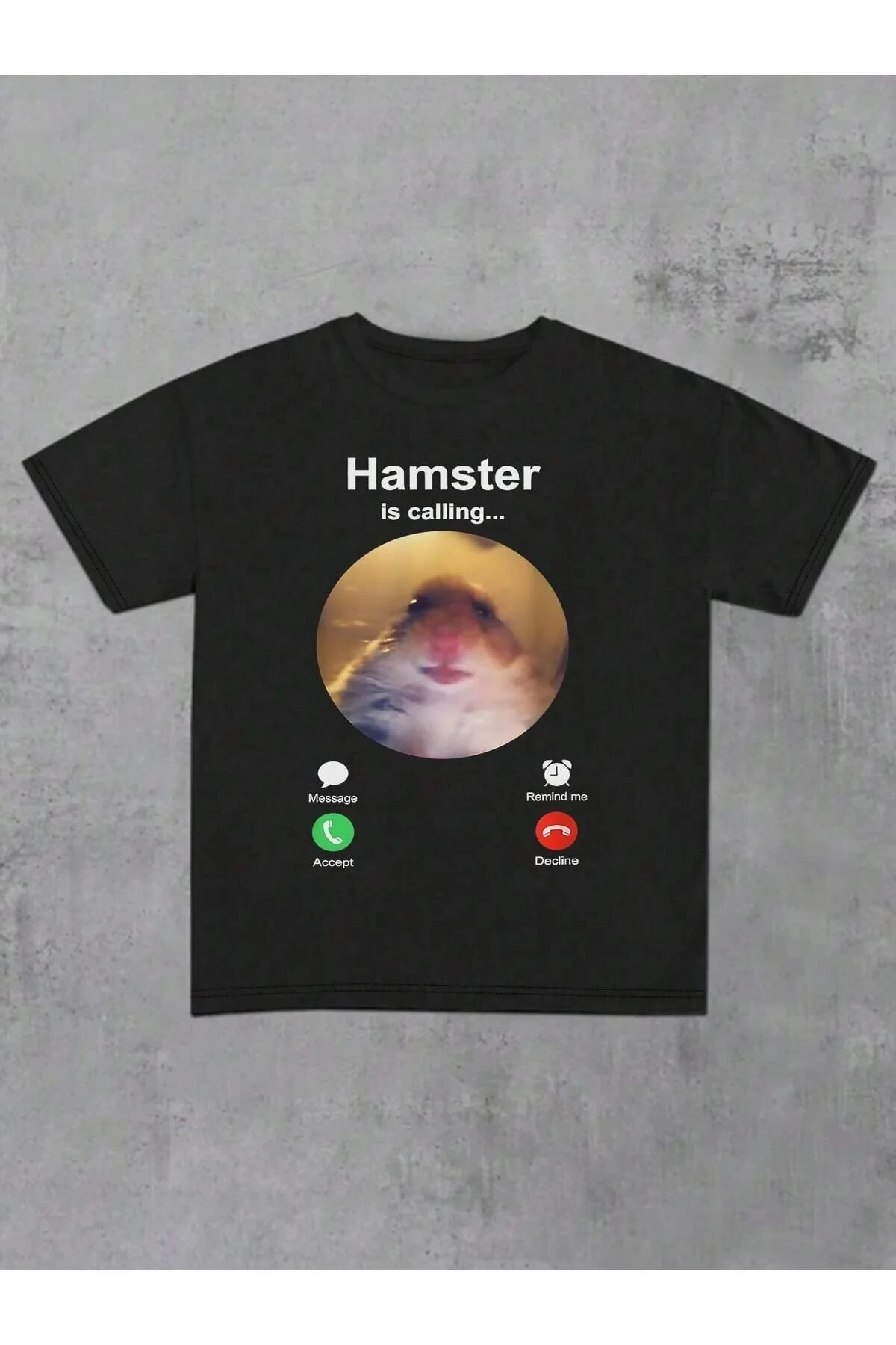 

Модная футболка оверсайз с коротким рукавом и принтом «Хомяк, смотрящий на камеру» в стиле Dank Meme, унисекс, для уличной моды