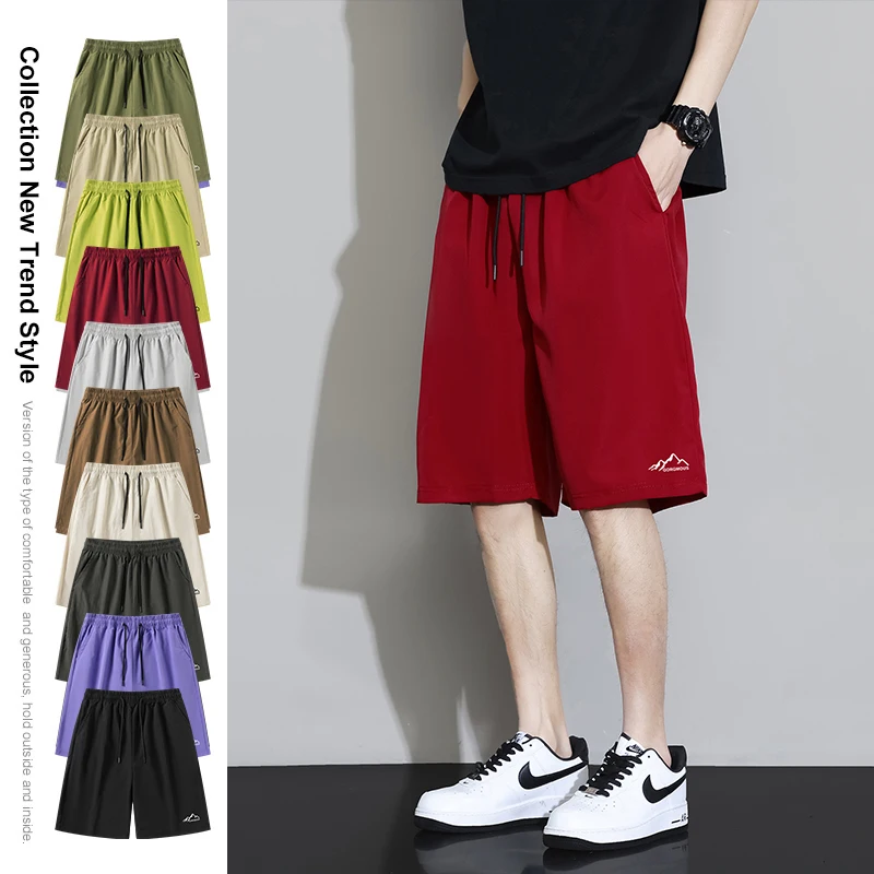 

Мужские шорты Red Ice Silk: летние, тонкие, водонепроницаемые, грязеотталкивающие, дышащие, для спорта и активного отдыха, повседневные, длиной до колена, свободного кроя