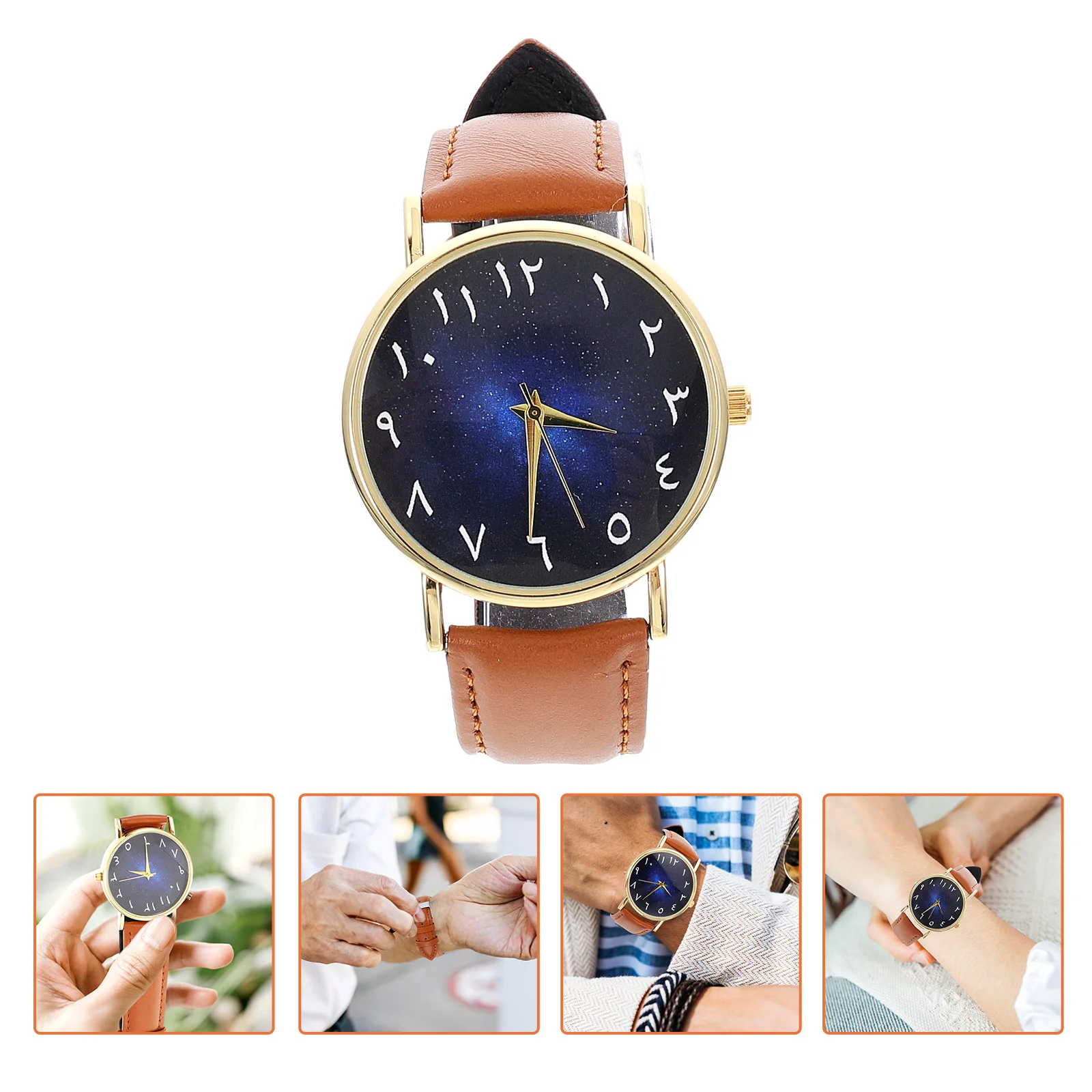 

Adults Leisure Watch Dial Decorative Wrist Watch Comfortable Strap Adjustable Size Perfect Workmanship Popular Gift